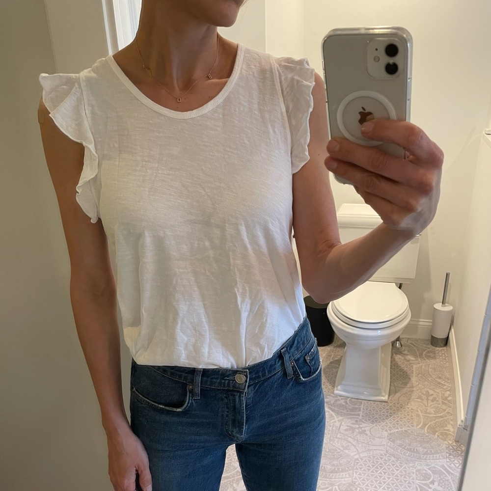 Ruffle sleeve tank